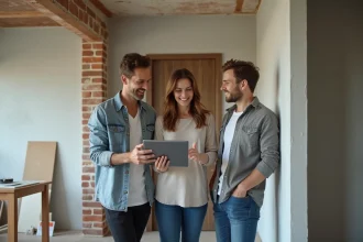 Rénovation intérieure alliant créativité et expertise technique pour un espace transformé
