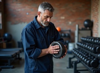 Fonte : quel est le défaut à connaître pour optimiser votre équipement ? Technicien en tenue de travail examine haltère en fonte